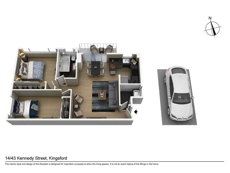 Floorplan of Homely apartment listing, 14/43 Kennedy Street, Kingsford NSW 2032