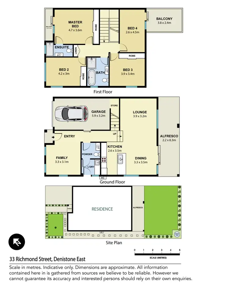 Floorplan of Homely semi-detached listing, 33 Richmond Street, Denistone East NSW 2112