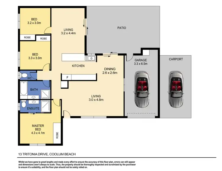Floorplan of Homely house listing, 13 Tritonia Drive, Coolum Beach QLD 4573