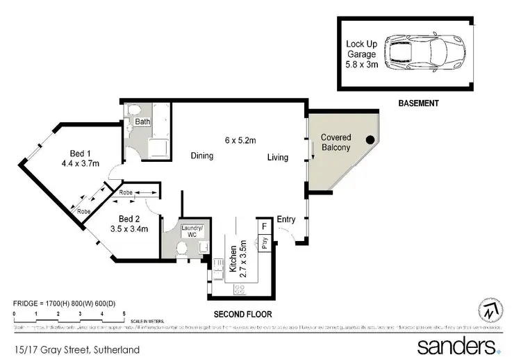 Floorplan of Homely apartment listing, 15/17-21 Gray Street, Sutherland NSW 2232