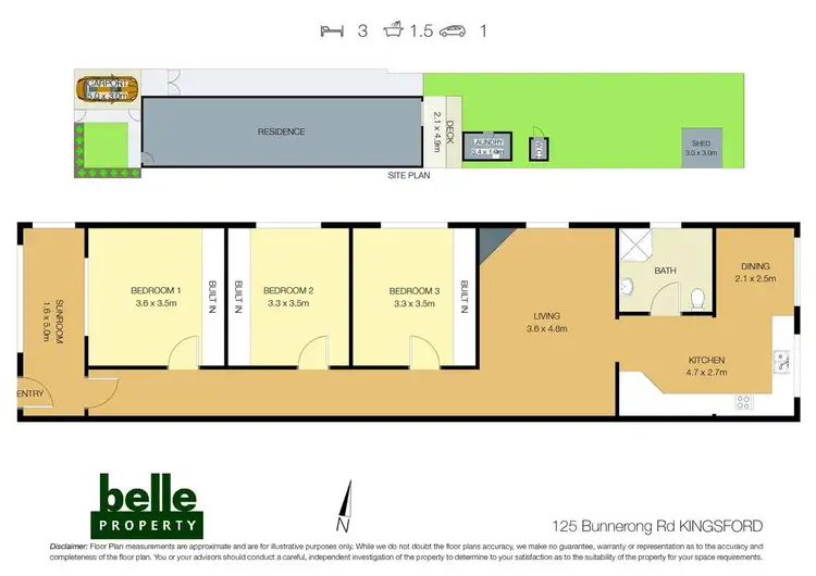 Floorplan of Homely house listing, 125 Bunnerong Road, Kingsford NSW 2032