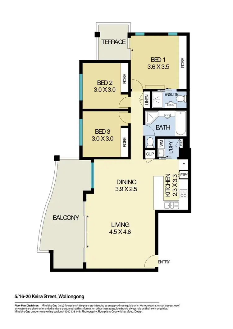 Floorplan of Homely apartment listing, 5/16-20 Keira Street, Wollongong NSW 2500