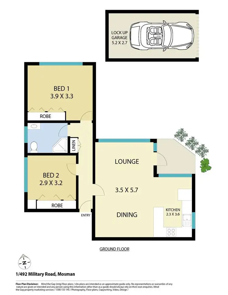 Floorplan of Homely apartment listing, 1/492 Military Road, Mosman NSW 2088