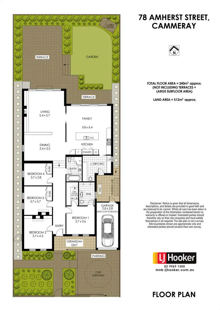 Floorplan of Homely house listing, 78 Amherst Street, Cammeray NSW 2062