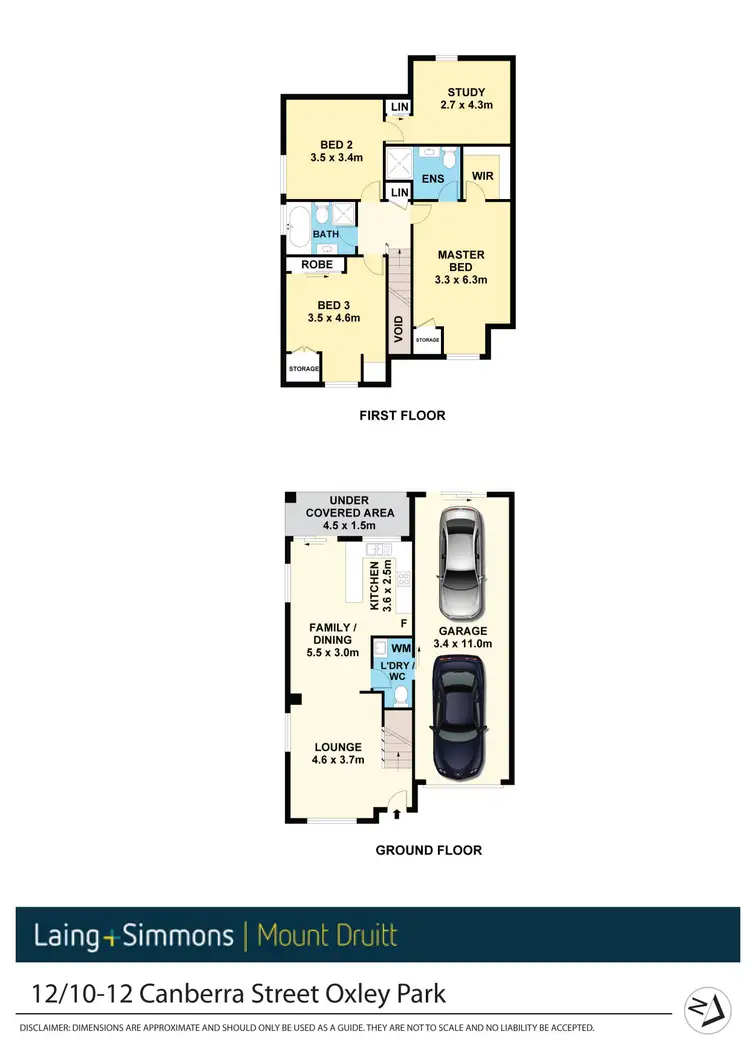 Floorplan of Homely townhouse listing, 12/10-12 Canberra Street, Oxley Park NSW 2760