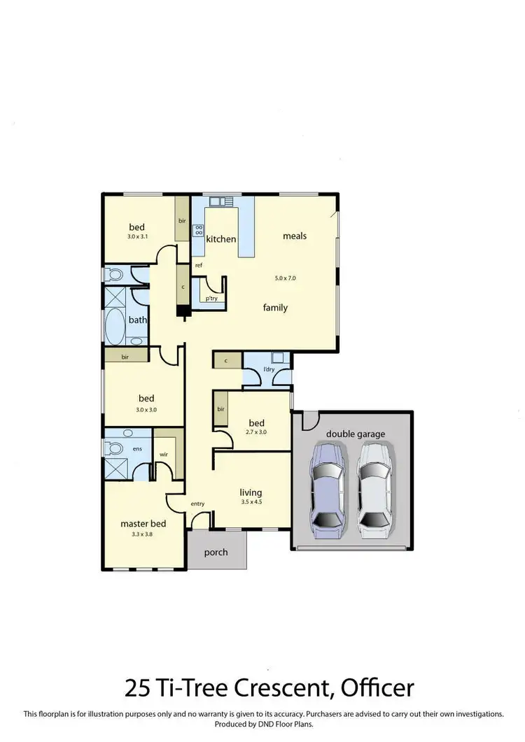 Floorplan of Homely house listing, 25 Ti Tree Crescent, Officer VIC 3809