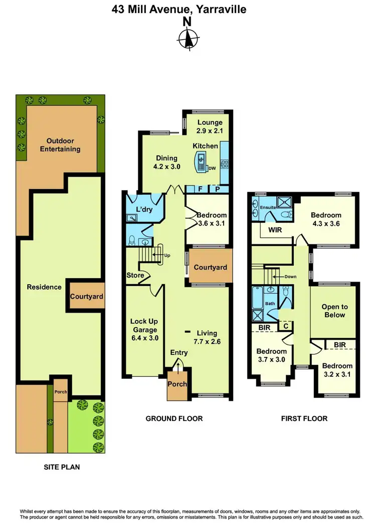 Floorplan of Homely house listing, 43 Mill Avenue, Yarraville VIC 3013