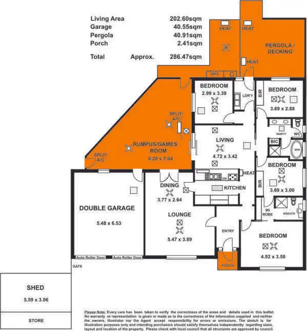 Floorplan of Homely house listing, 1 Paqualin Street, Hendon SA 5014