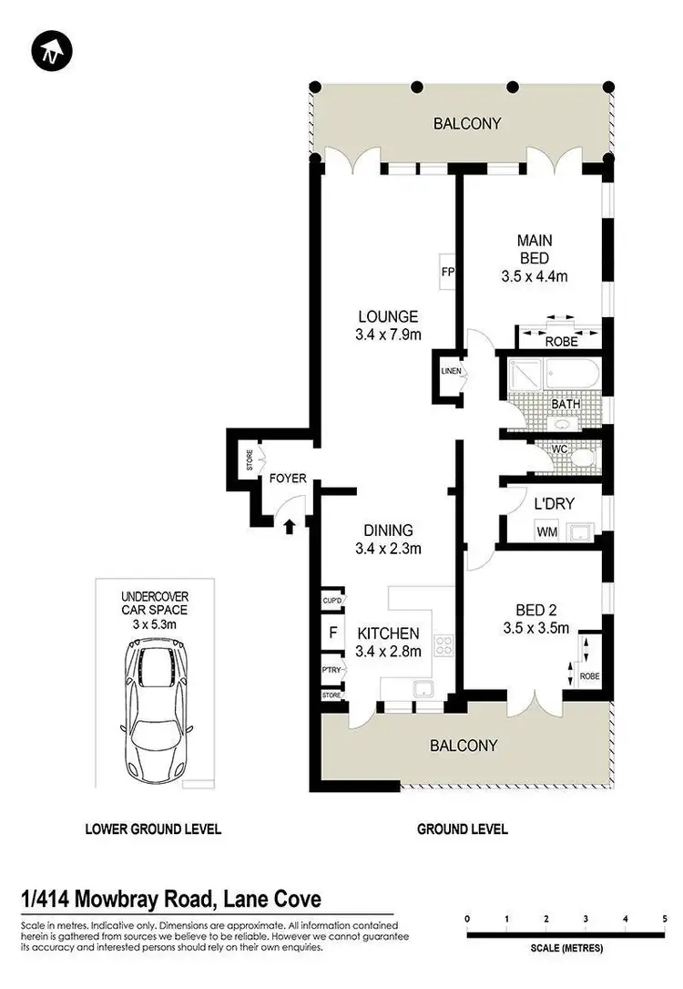 Floorplan of Homely apartment listing, 1/414 Mowbray Road, Lane Cove NSW 2066