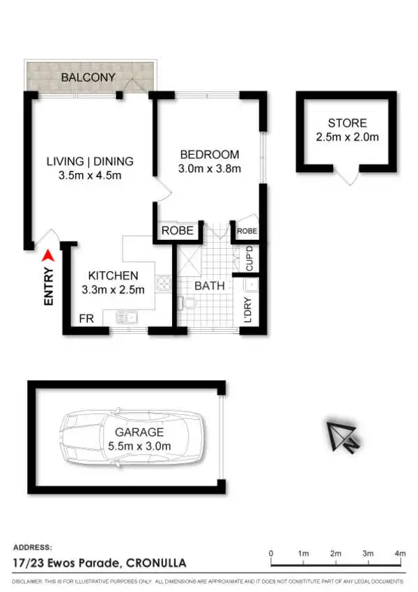 Floorplan of Homely unit listing, 17/23 Ewos Parade, Cronulla NSW 2230