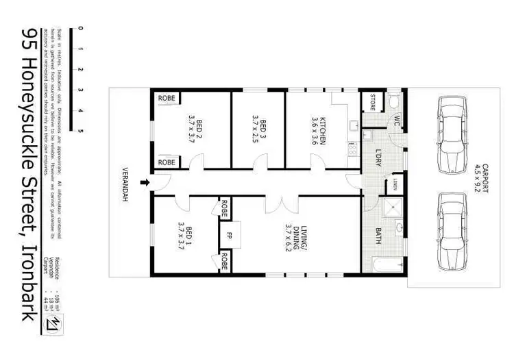 Floorplan of Homely house listing, 95 Honeysuckle Street, Ironbark VIC 3550