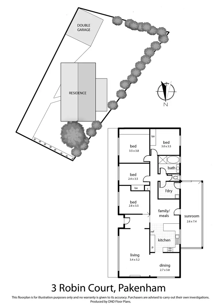 Floorplan of Homely house listing, 3 Robin Court, Pakenham VIC 3810