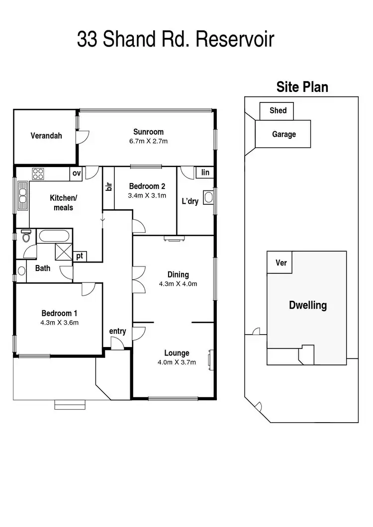 Floorplan of Homely house listing, 33 Shand Road, Reservoir VIC 3073