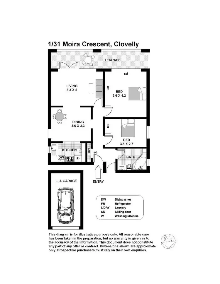 Floorplan of Homely apartment listing, 1/31 Moira Crescent, Clovelly NSW 2031