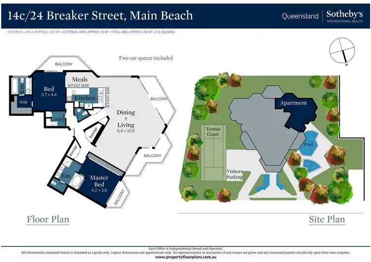 Floorplan of Homely apartment listing, 14c/24 Breaker Street, Main Beach QLD 4217