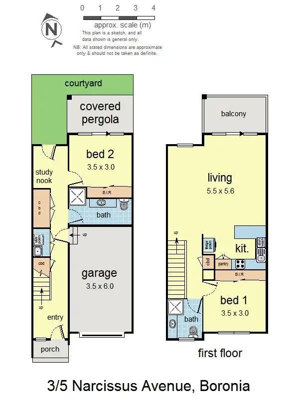 Floorplan of Homely townhouse listing, 3/5 Narcissus Avenue, Boronia VIC 3155