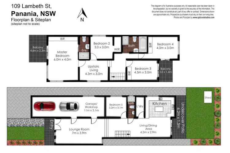 Floorplan of Homely semi-detached listing, 109 Lambeth Street, Panania NSW 2213