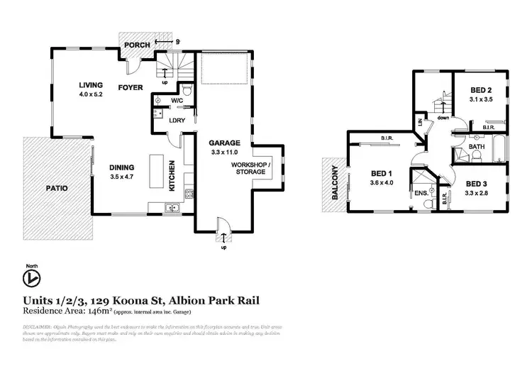 Floorplan of Homely townhouse listing, 1/129 Koona Street, Albion Park Rail NSW 2527