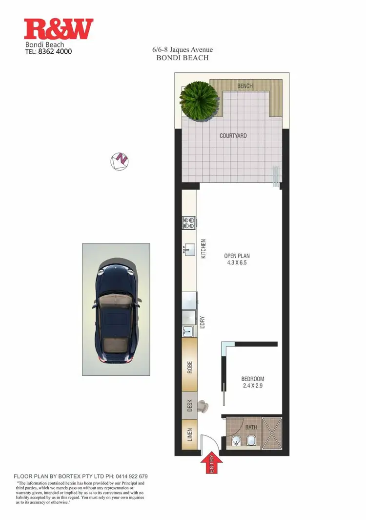 Floorplan of Homely apartment listing, 6/8 Jaques Avenue, Bondi Beach NSW 2026