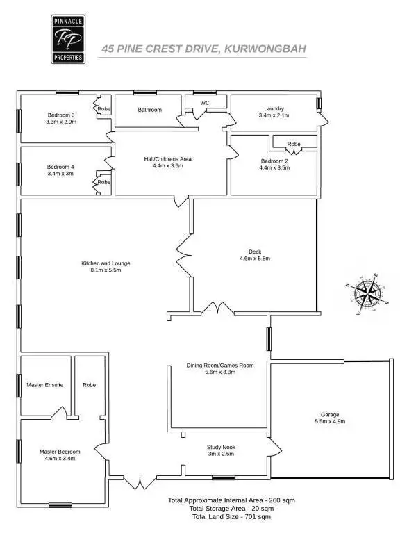 Floorplan of Homely house listing, 45 Pine Crest Drive, Kurwongbah QLD 4503
