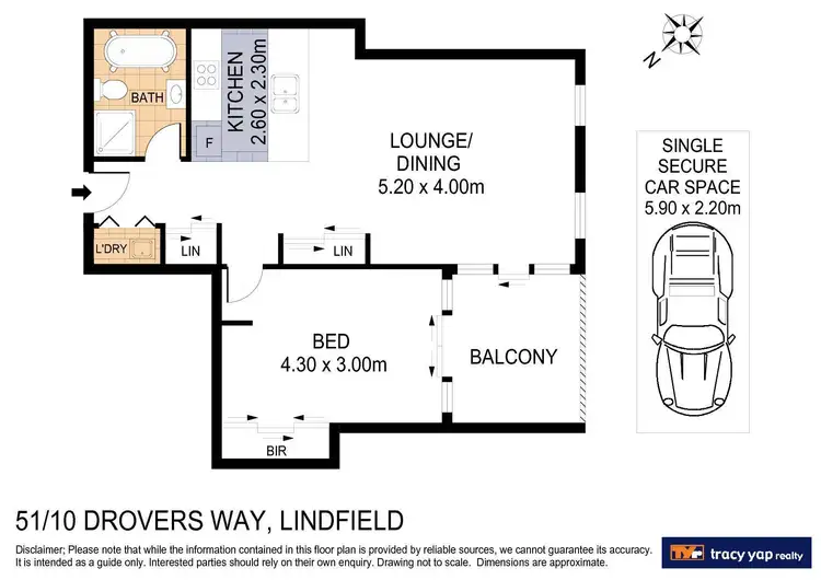 Floorplan of Homely apartment listing, 51/10 Drovers Way, Lindfield NSW 2070