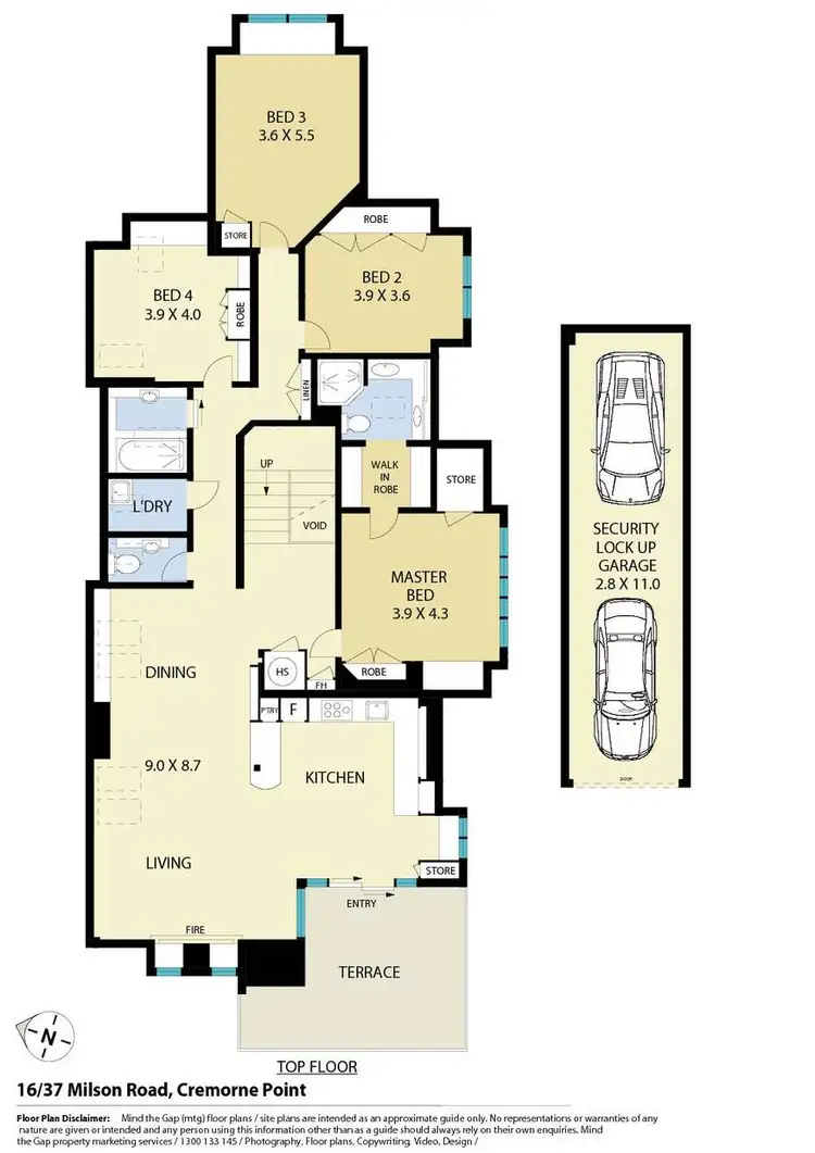 Floorplan of Homely apartment listing, Unit 16/37 Milson Road, Cremorne Point NSW 2090