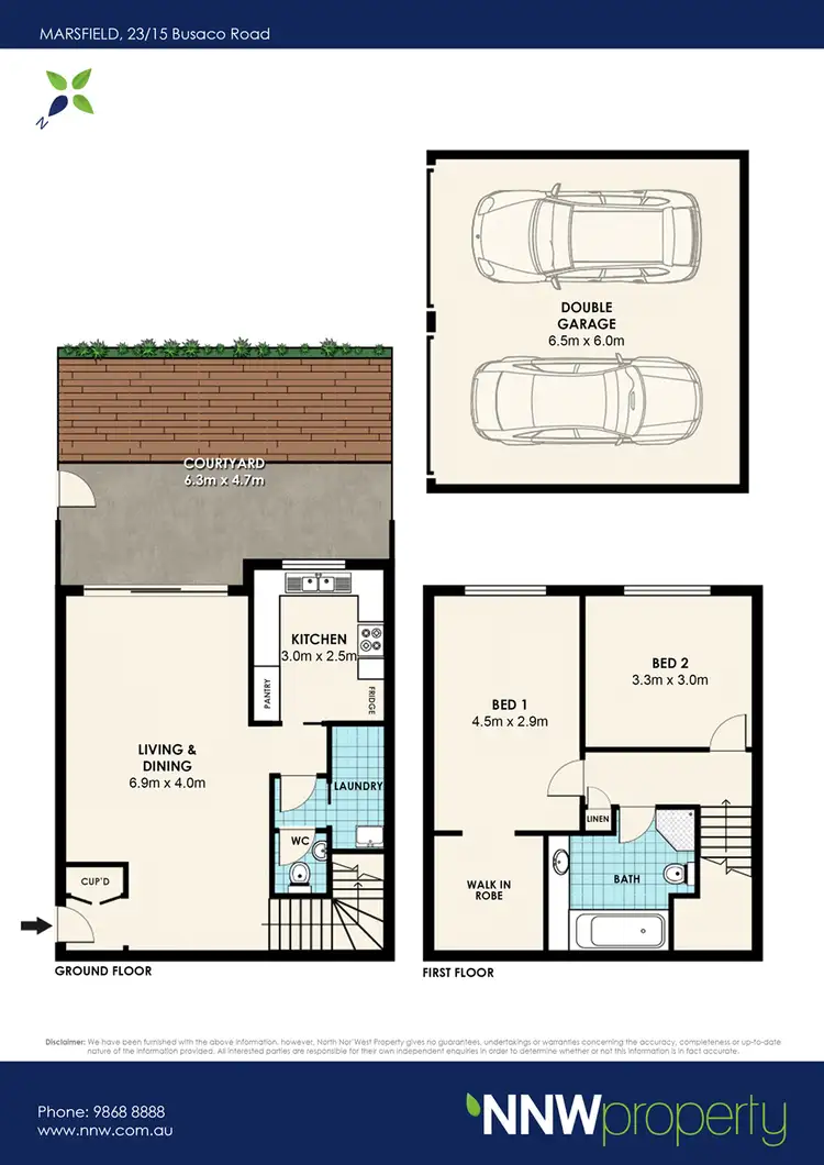 Floorplan of Homely townhouse listing, 23/15 Busaco Road, Marsfield NSW 2122