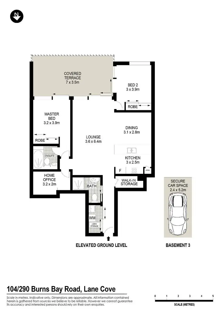 Floorplan of Homely apartment listing, 104/290 Burns Bay Road, Lane Cove NSW 2066