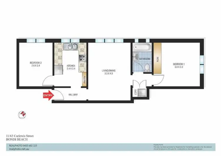 Floorplan of Homely unit listing, 11/63 Curlewis Street, Bondi Beach NSW 2026