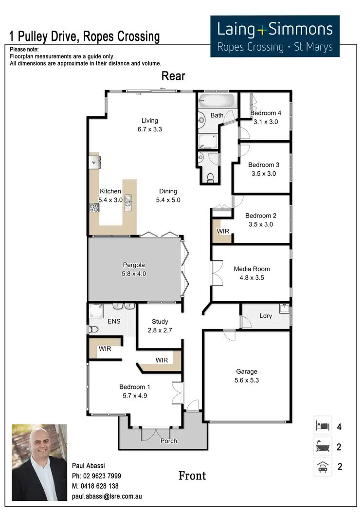 Floorplan of Homely house listing, 1 Pulley Drive, Ropes Crossing NSW 2760