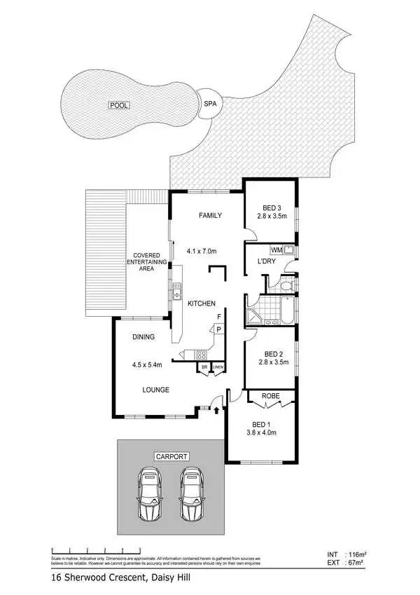 Floorplan of Homely house listing, 16 Sherwood Crescent, Daisy Hill QLD 4127