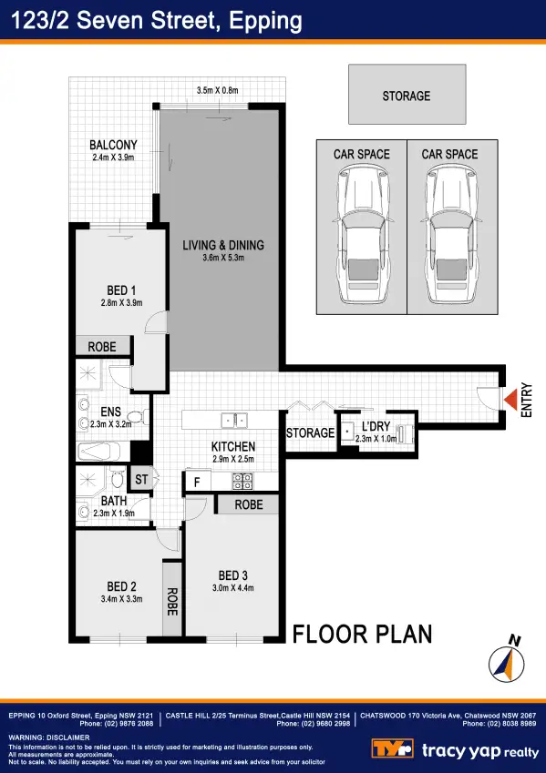 Floorplan of Homely apartment listing, 123/2 Seven Street, Epping NSW 2121