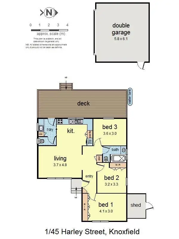 Floorplan of Homely unit listing, 1/45 Harley Street, Knoxfield VIC 3180