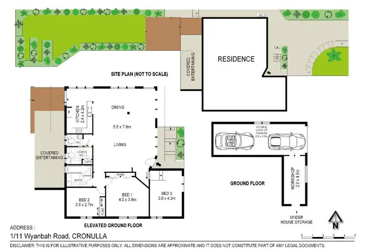 Floorplan of Homely villa listing, 1/11 Wyanbah Road, Cronulla NSW 2230
