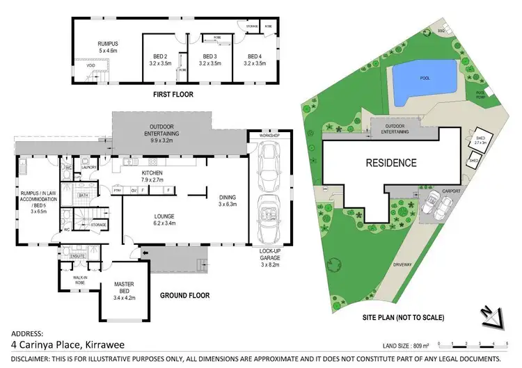 Floorplan of Homely house listing, 4 Carinya Place, Kirrawee NSW 2232