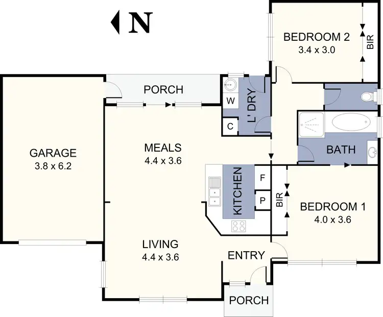 Floorplan of Homely house listing, 124 Widford Street, Glenroy VIC 3046