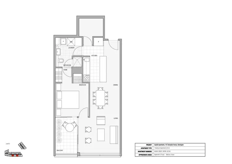 Floorplan of Homely apartment listing, 301C/254 Anzac Parade, Kensington NSW 2033