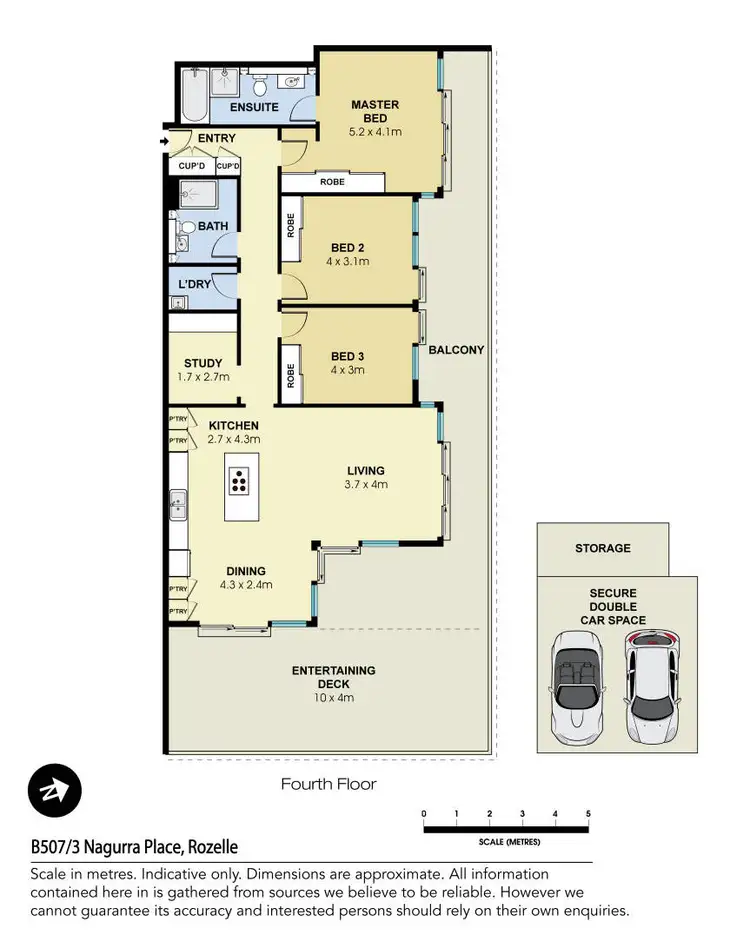 Floorplan of Homely apartment listing, B507/3 Nagurra Place, Rozelle NSW 2039
