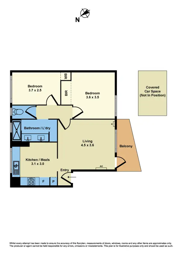 Floorplan of Homely apartment listing, 8/69A Kingsville Street, Kingsville VIC 3012