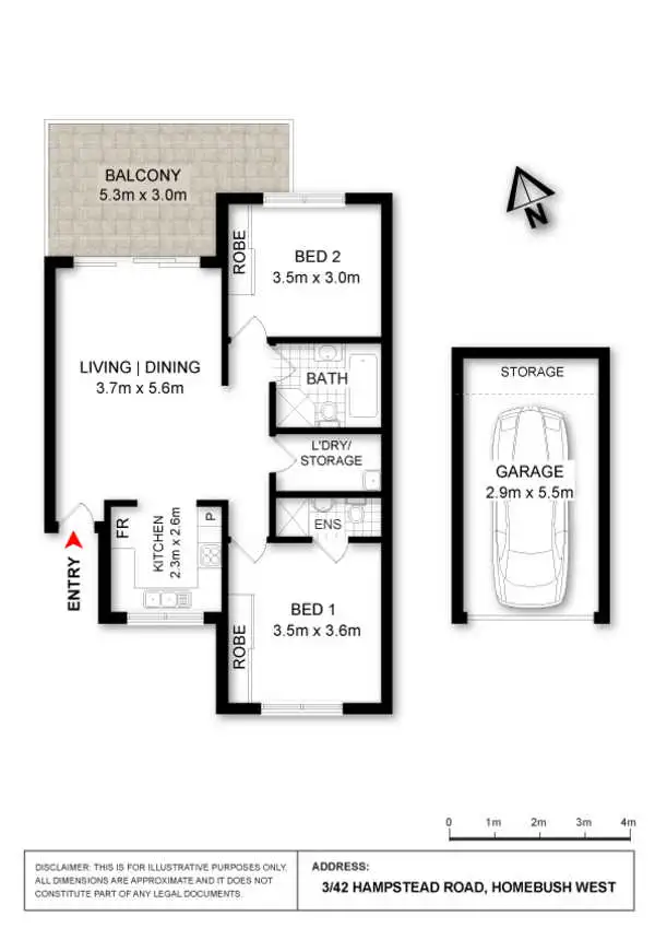 Floorplan of Homely apartment listing, 3/42-50 Hampstead Road, Homebush West NSW 2140