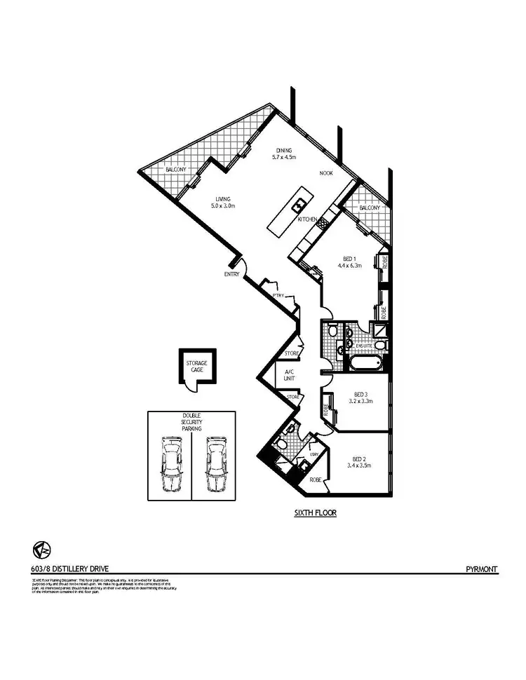 Floorplan of Homely apartment listing, 603/8 Distillery Drive, Pyrmont NSW 2009