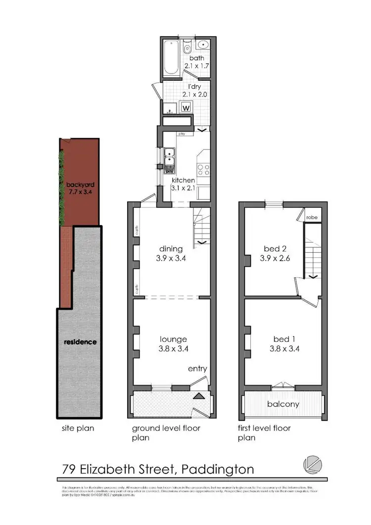 Floorplan of Homely terrace listing, 79 Elizabeth Street, Paddington NSW 2021