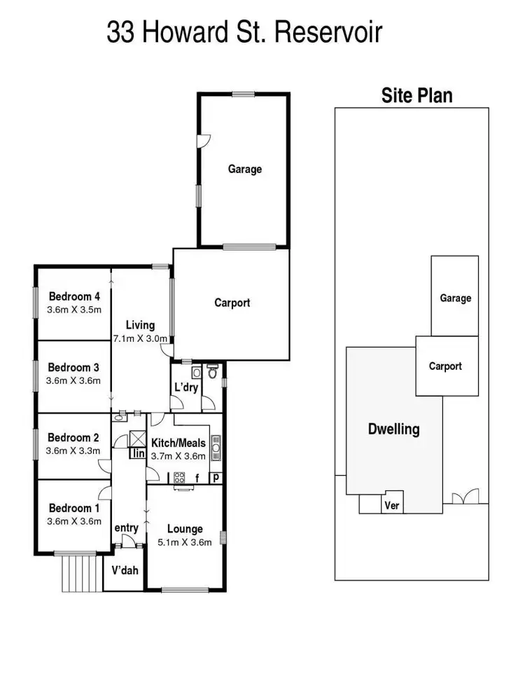 Floorplan of Homely house listing, 33 Howard Street, Reservoir VIC 3073