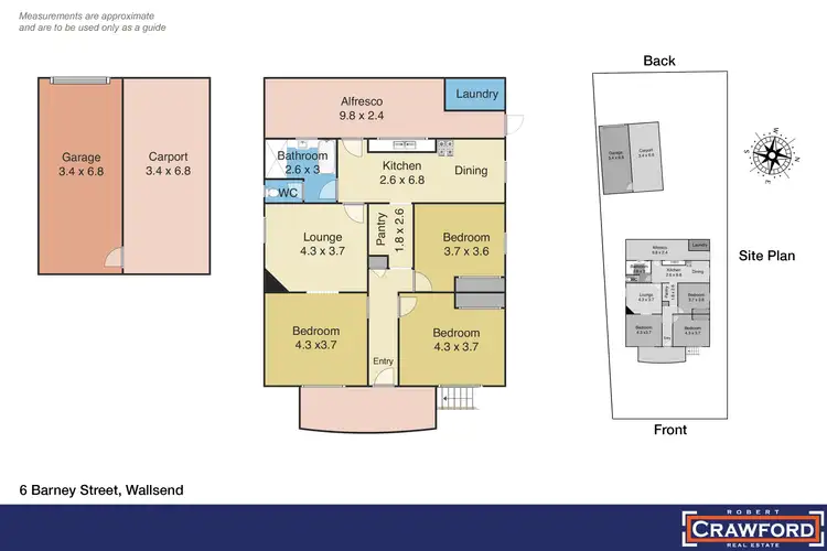 Floorplan of Homely house listing, 6 Barney Street, Wallsend NSW 2287