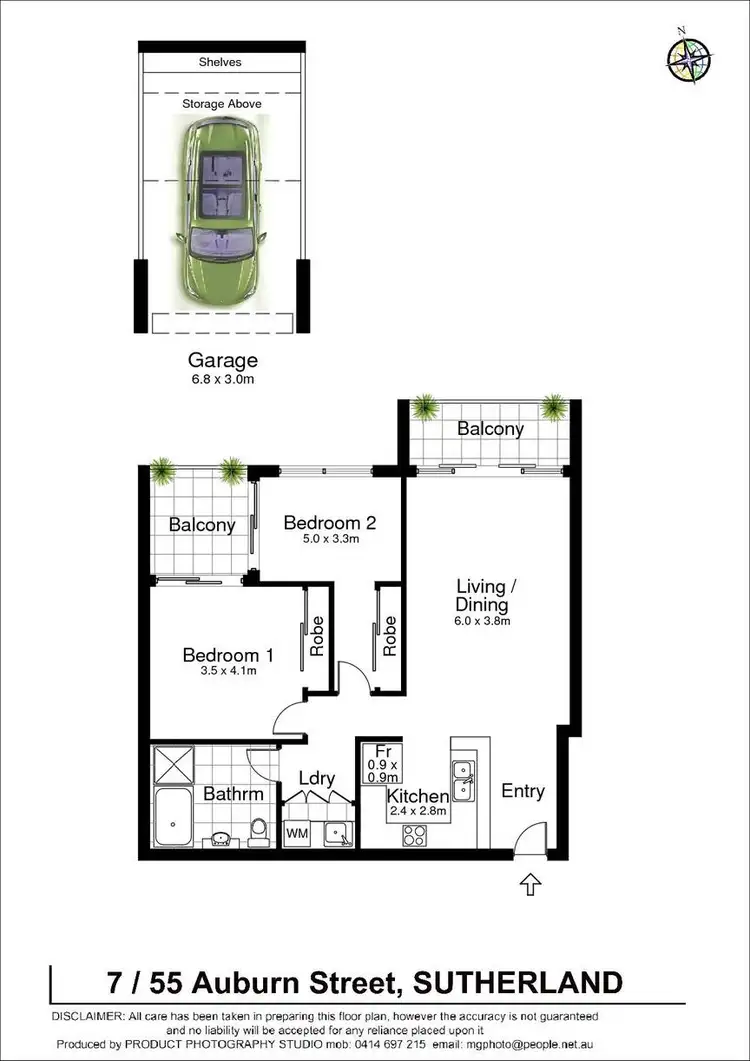 Floorplan of Homely unit listing, 7/55 Auburn Street, Sutherland NSW 2232