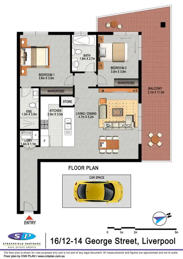 Floorplan of Homely unit listing, 16/12-14 George Street, Liverpool NSW 2170