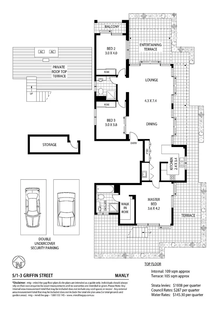 Floorplan of Homely apartment listing, 5/1-3 Griffin Street, Manly NSW 2095