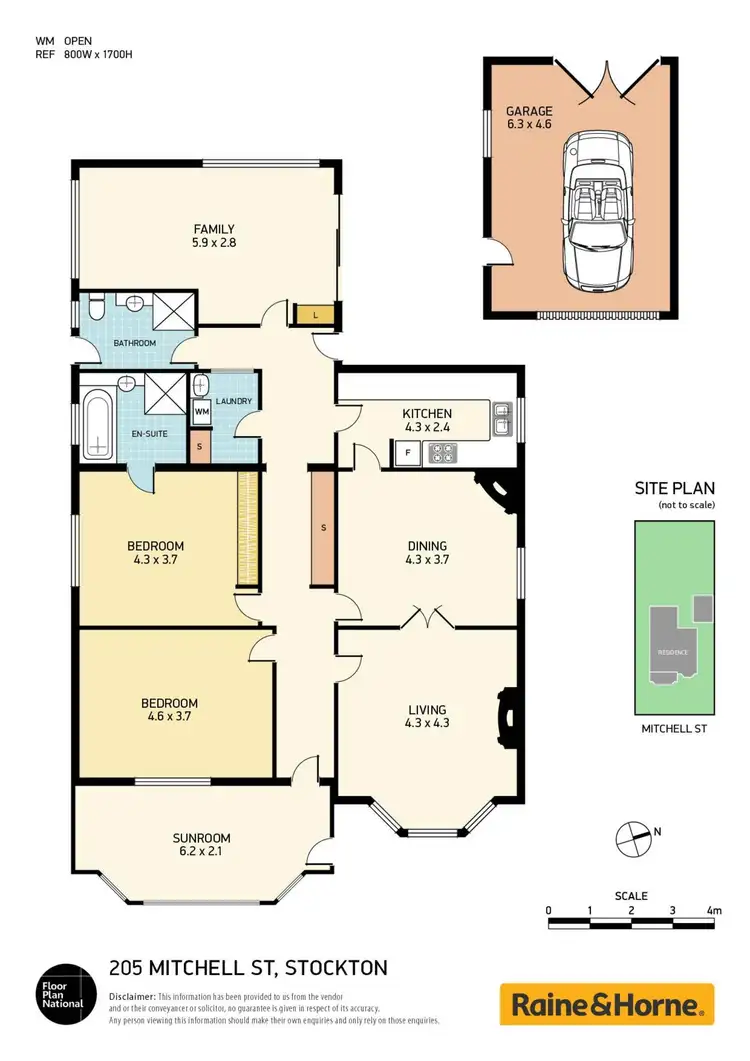 Floorplan of Homely house listing, 205 Mitchell Street, Stockton NSW 2295