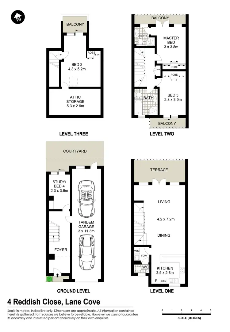 Floorplan of Homely house listing, 4 Reddish Close, Lane Cove NSW 2066