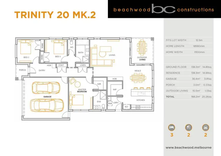 Floorplan of Homely house listing, Lot 205 Waratah Street, Longwarry VIC 3816